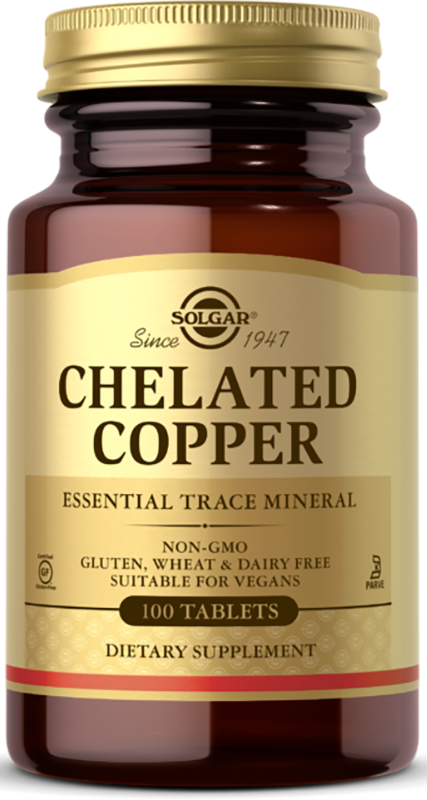 Solgar Chelated Copper Tablets, 100 таб.